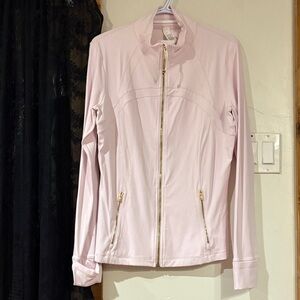 RARE Lululemon Athletica Light Pink Jacket with Gold Zippers